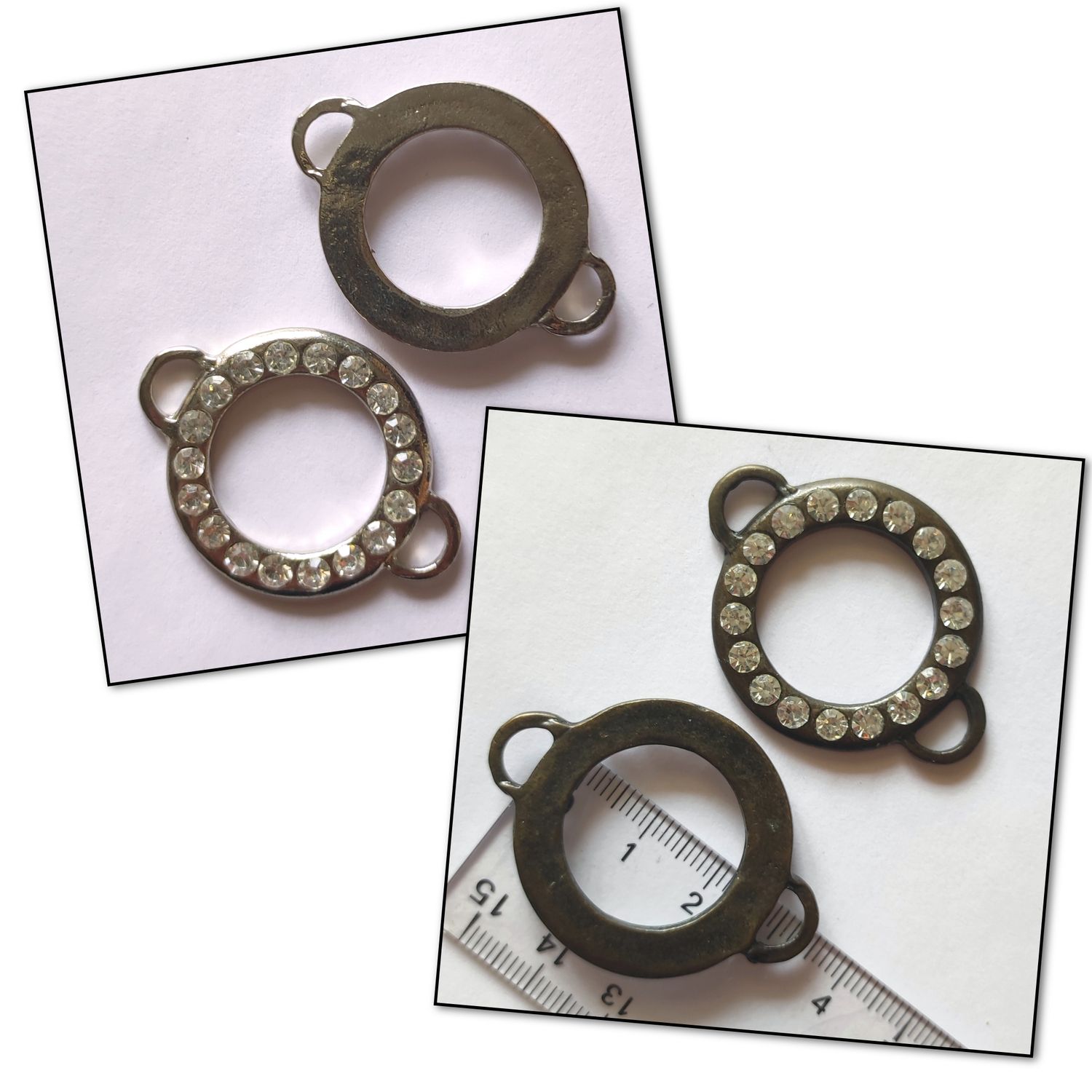 Connecteur avec strass 2,2 cm