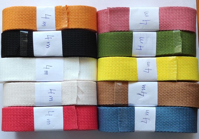 40 mètres (10 x 4m) sangle coton/LOT