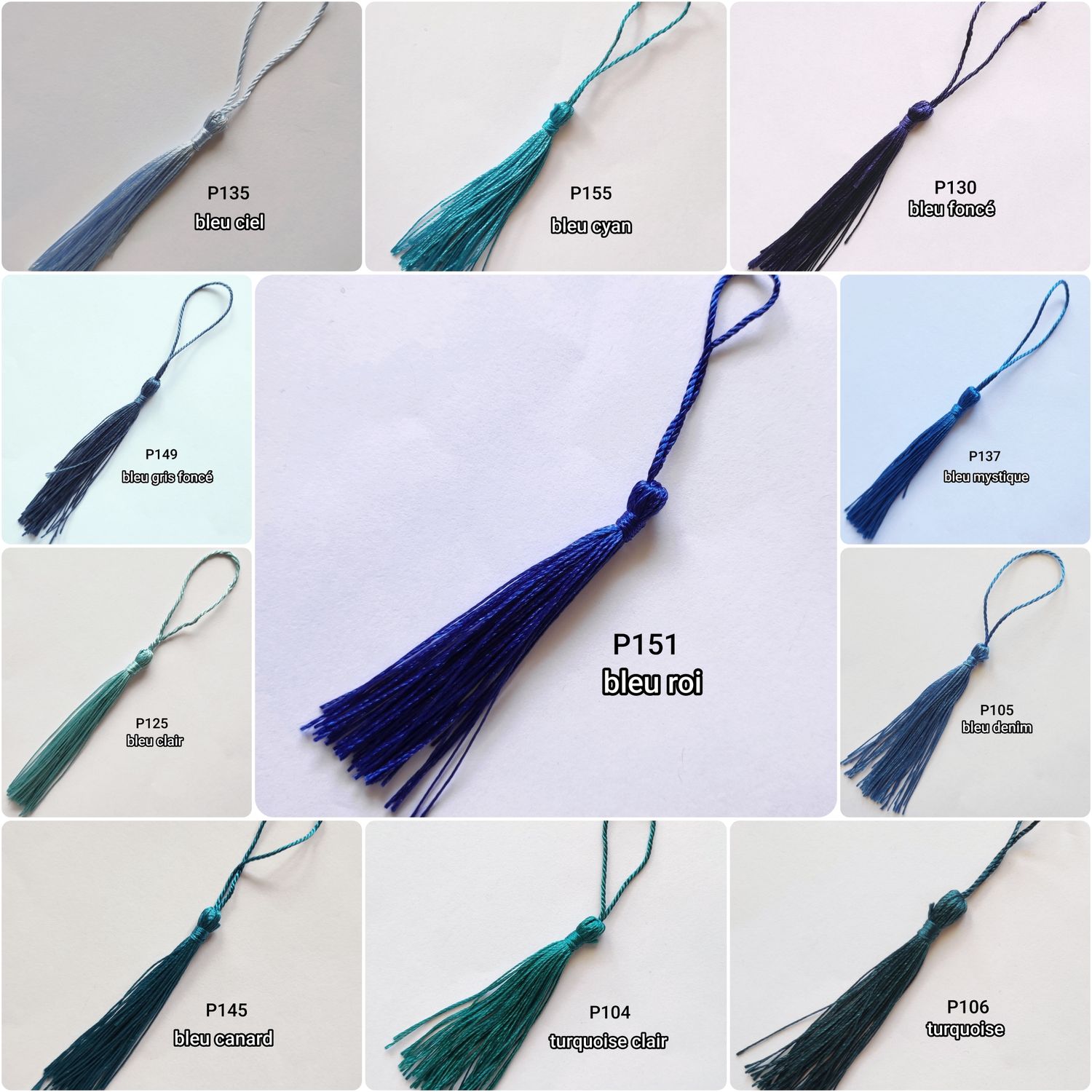 Pompon gland 12 cm (choisissez vos couleurs)