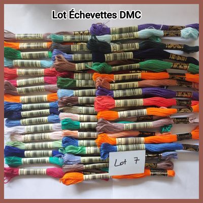 Lot échevette coton DMC