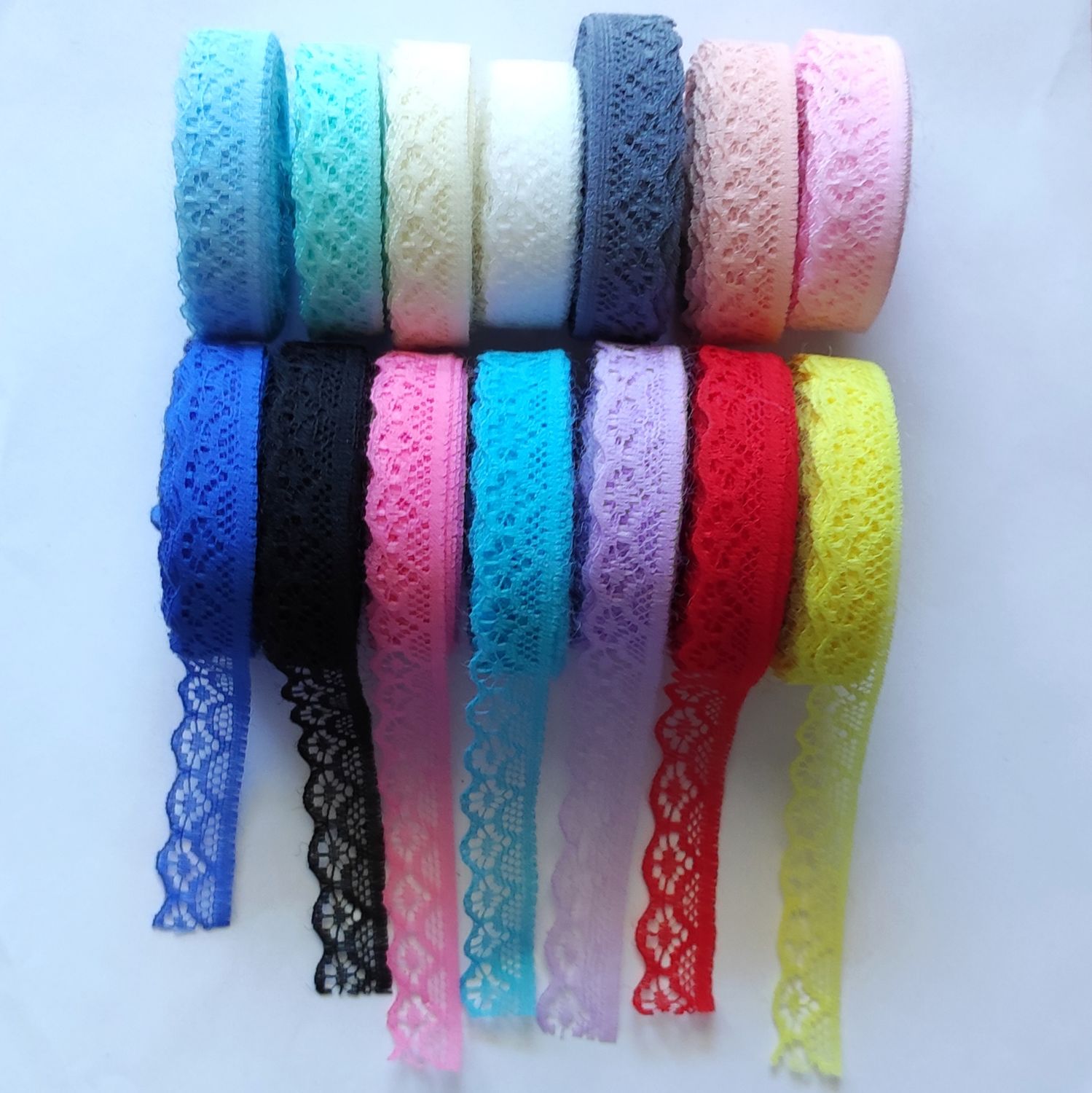 Dentelle 15 mm - 8 mètres/14 couleurs