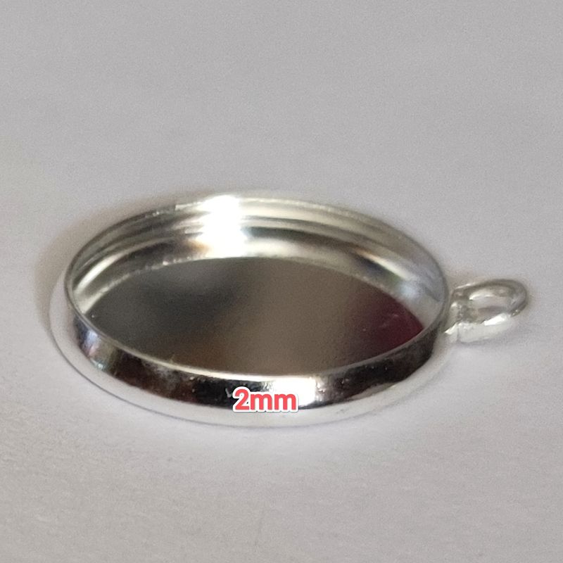 Pendentif cadre cabochon 14mm(choisissez vos couleurs)