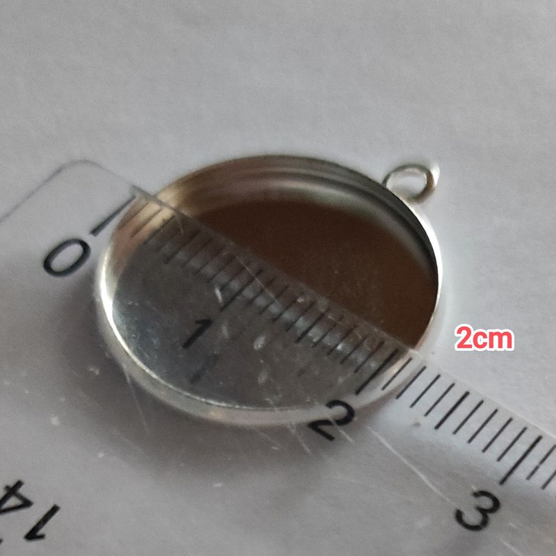 4 pendentif support cabochon 20mm