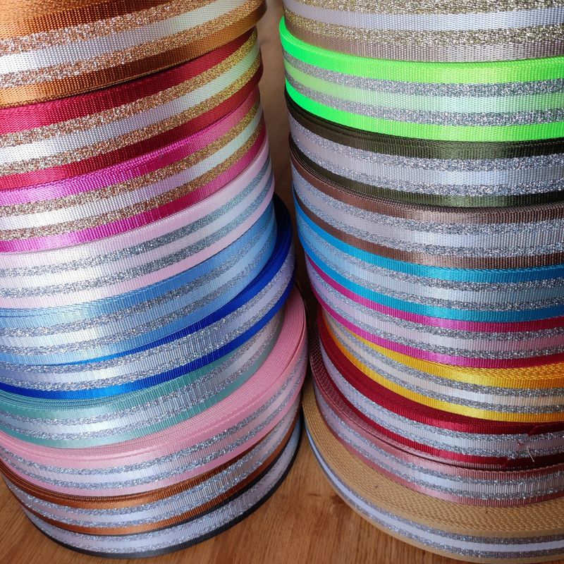 Sangle brillante rayure lurex 38mm/20 couleurs