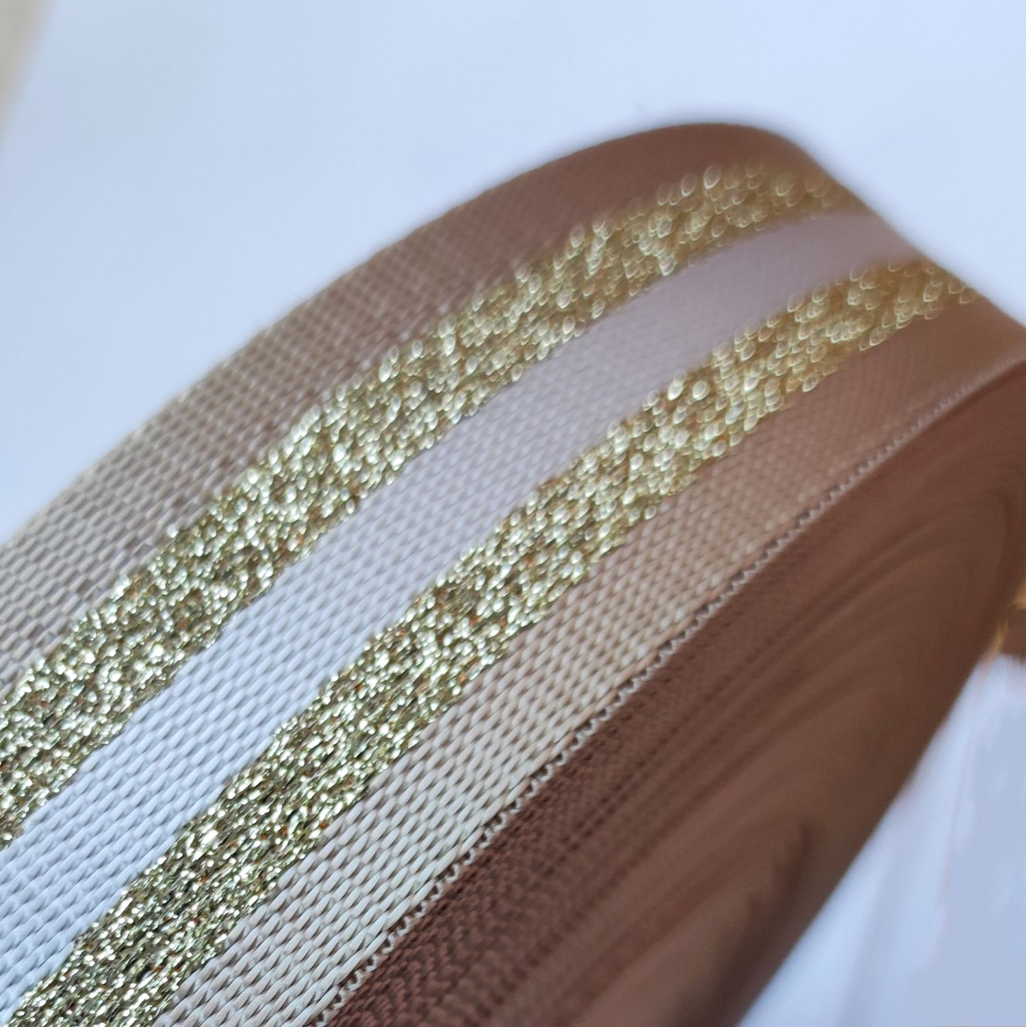 Sangle brillante rayure lurex 38mm/ choisissez vos couleurs Sangle brillante rayure lurex 38mm/ choisissez vos couleurs