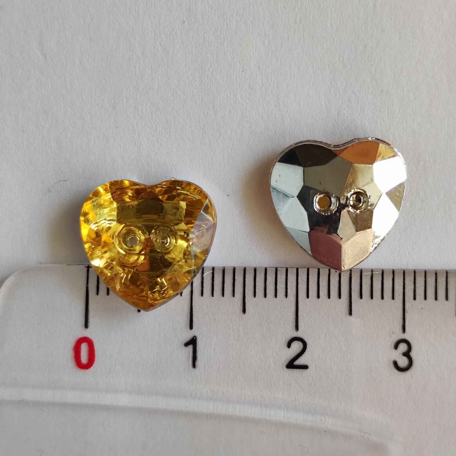 10 boutons coeur en acrylique 13mm /choisissez vos couleurs