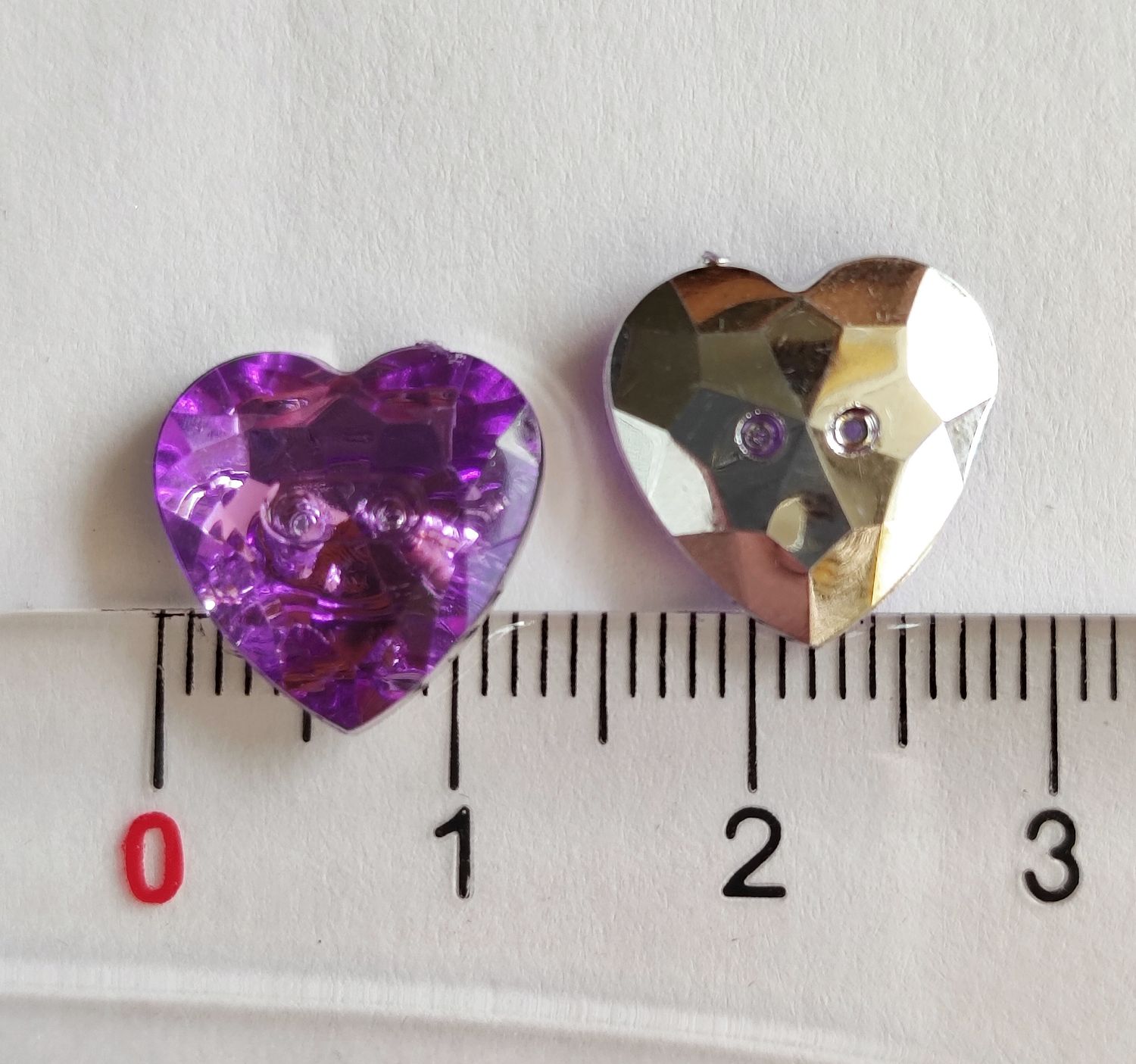 10 boutons coeur en acrylique 13mm /choisissez vos couleurs