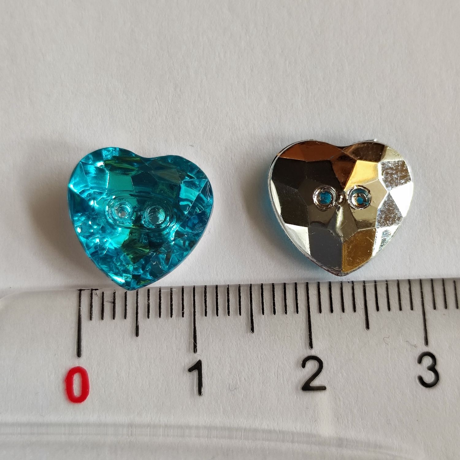 10 boutons coeur en acrylique 13mm /choisissez vos couleurs