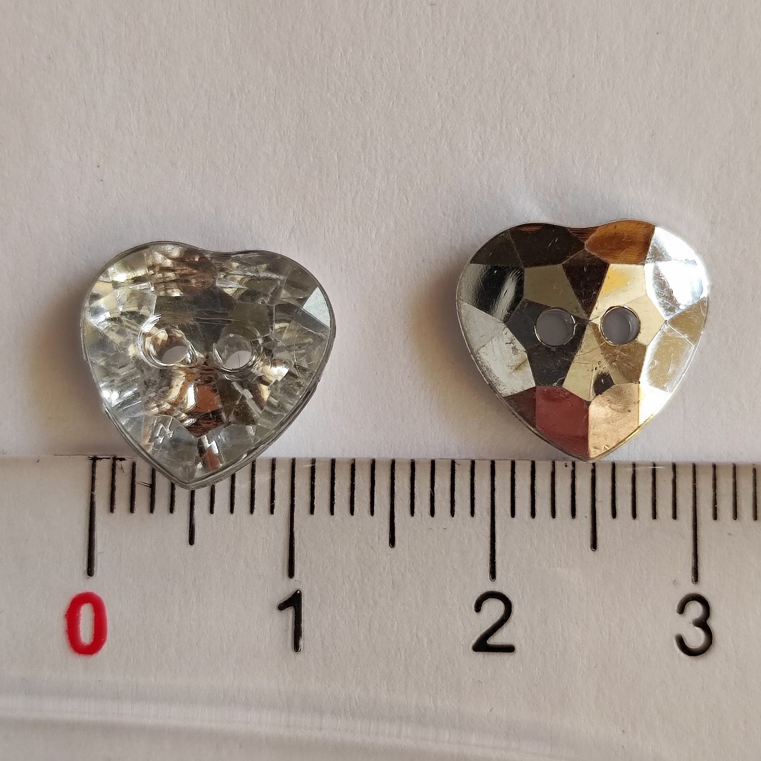 10 boutons coeur en acrylique 13mm /choisissez vos couleurs