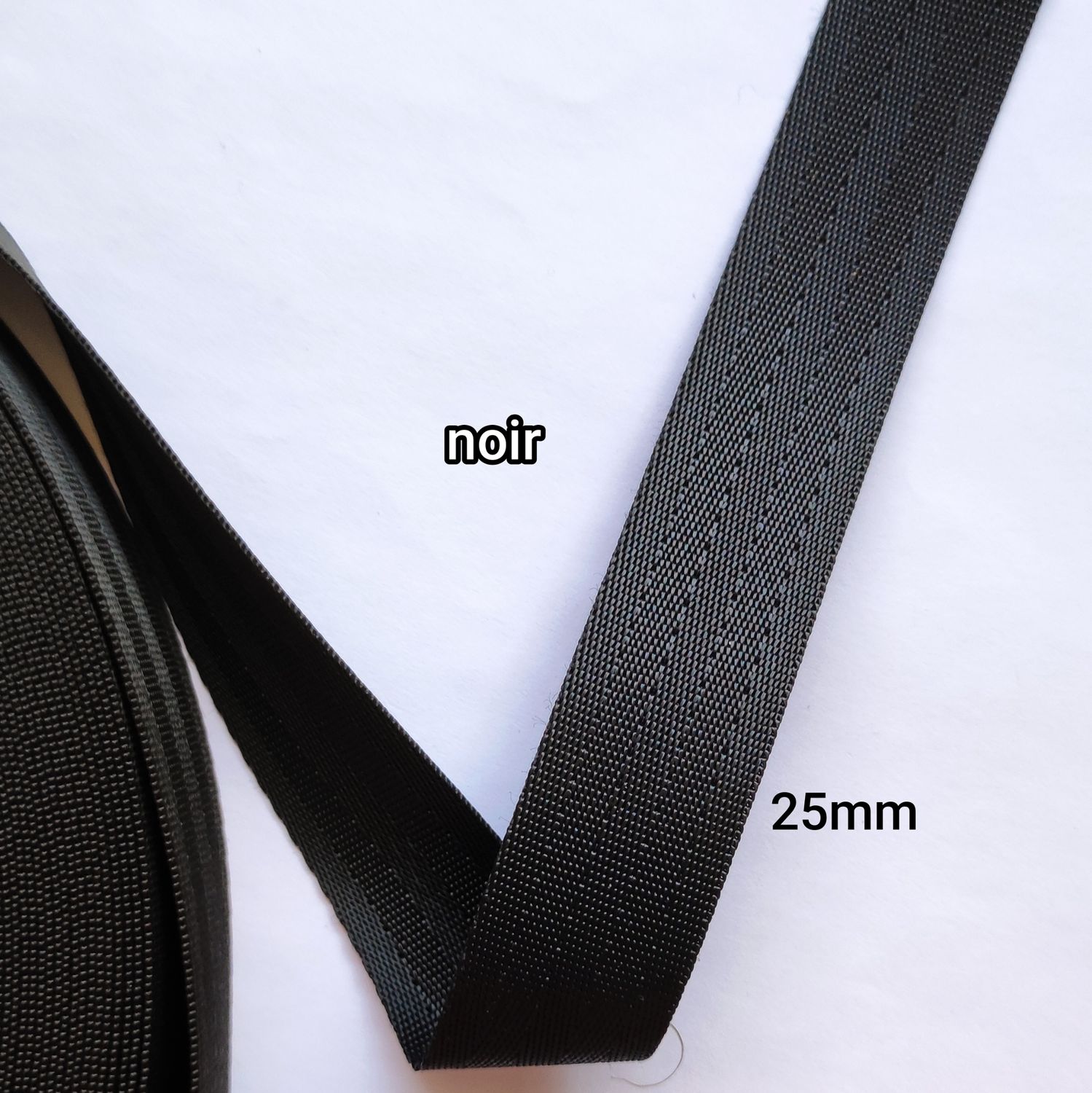 Sangle polyester noir 25mm