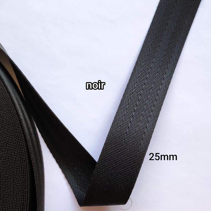 Sangle polyester noir 25mm