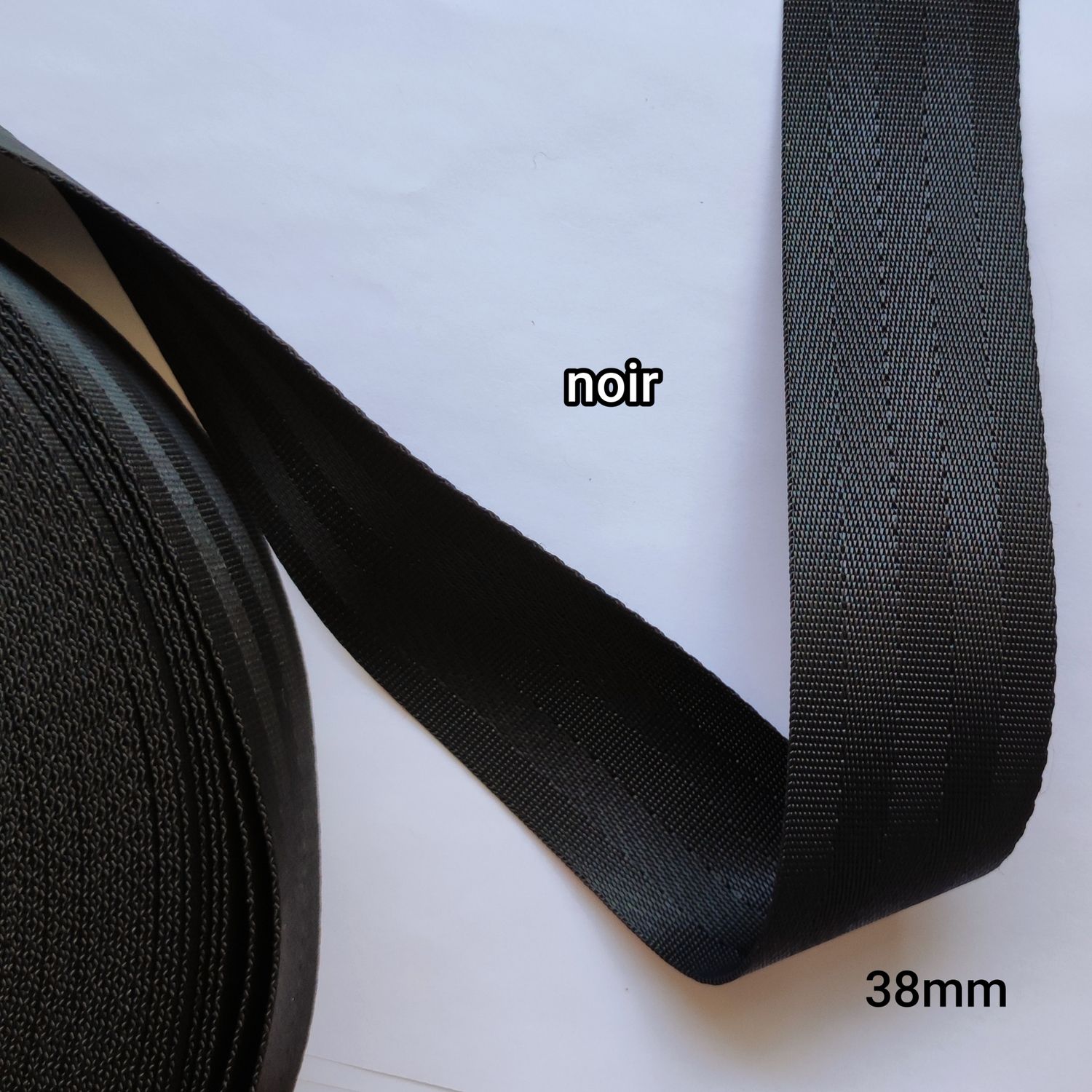 Sangle polyester noir 38mm
