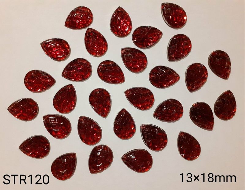 30 strass goutte 13x18mm / 4 coloris