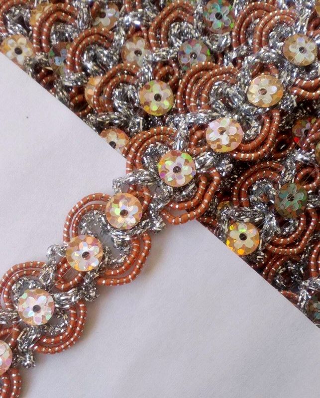 Galon 17mm avec argenté/6 couleurs