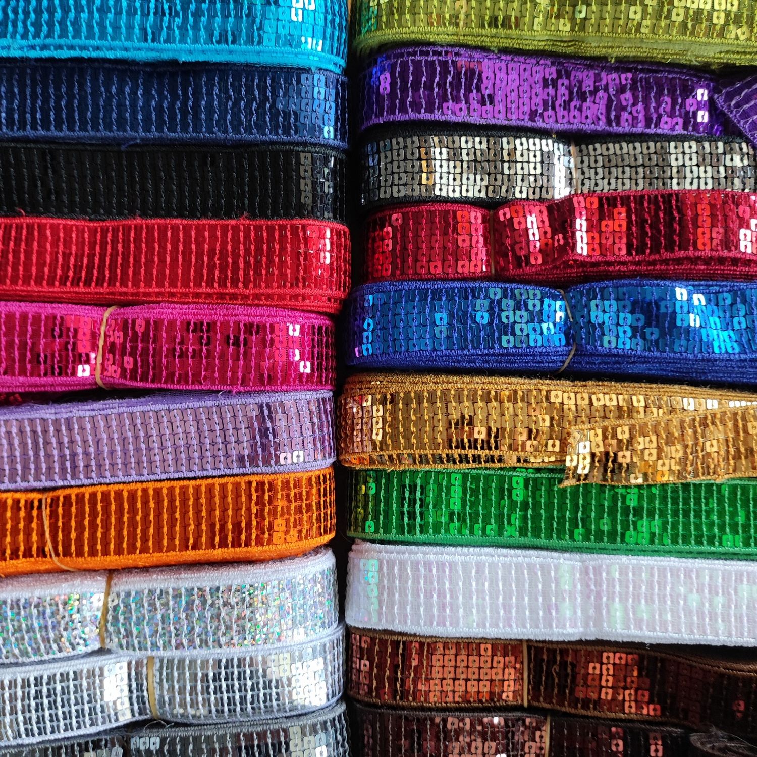 Ruban paillette 25mm/ choisissez vos couleurs