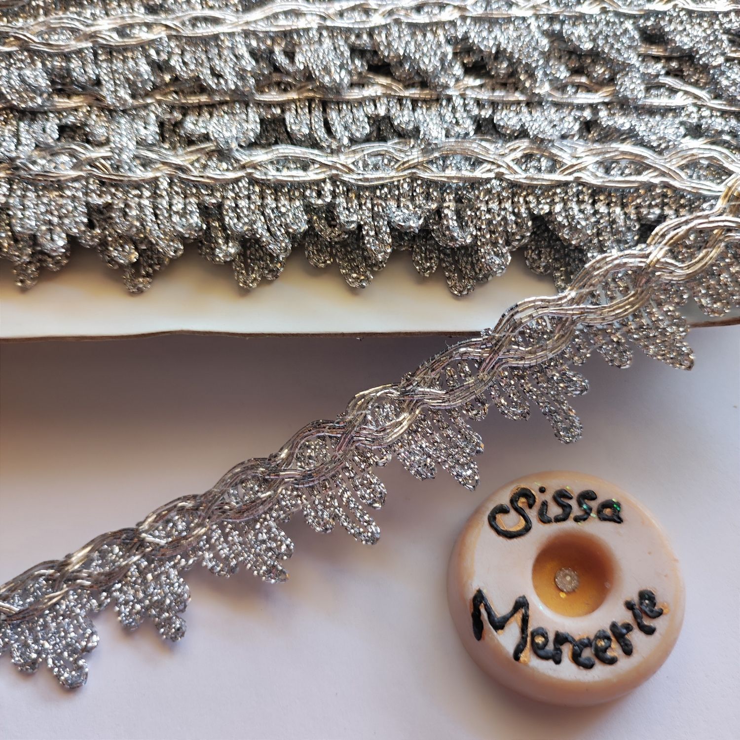 Galon doré foncé et argenté 2,2cm (choisissez les couleurs)