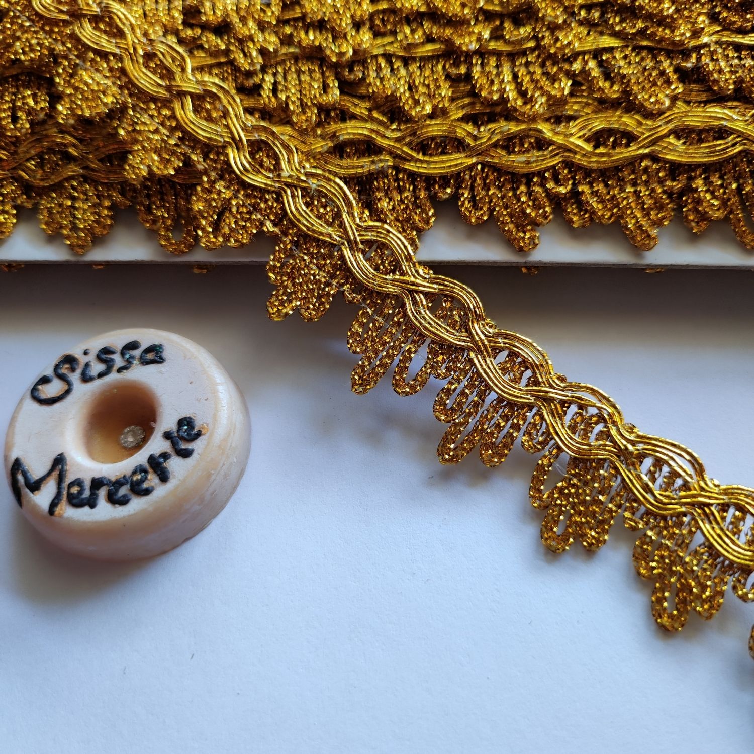 Galon doré foncé et argenté 2,2cm (choisissez les couleurs)