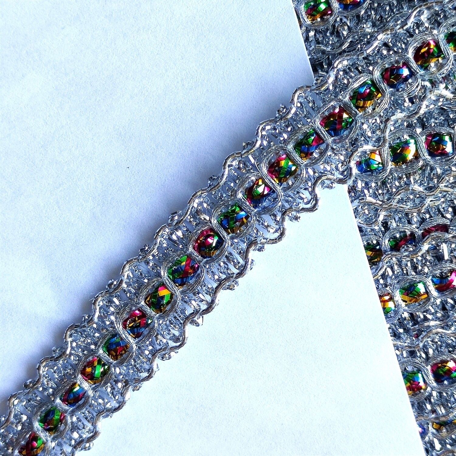 Galon avec doré et argenté 1,4 cm (choisissez les couleurs)