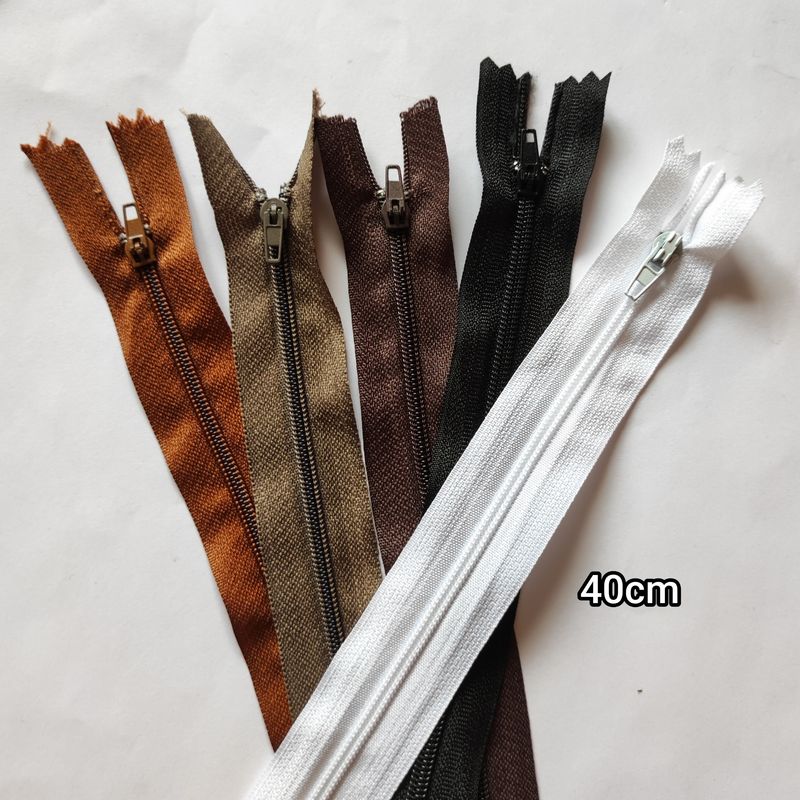 Fermeture zip 40 cm #3 /5 couleurs