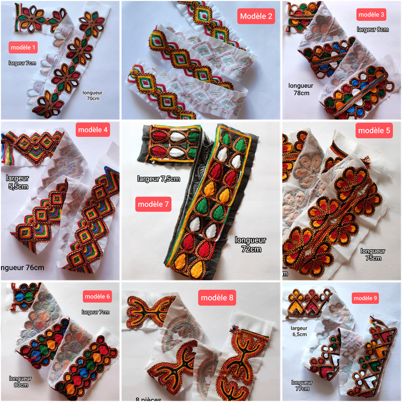Appliques broderie kabyle (choisissez vos modèles)