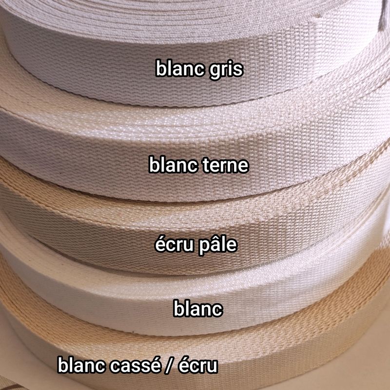 Sangle coton 32mm ép 1,5mm au mètre (choisissez parmi 55 couleurs)