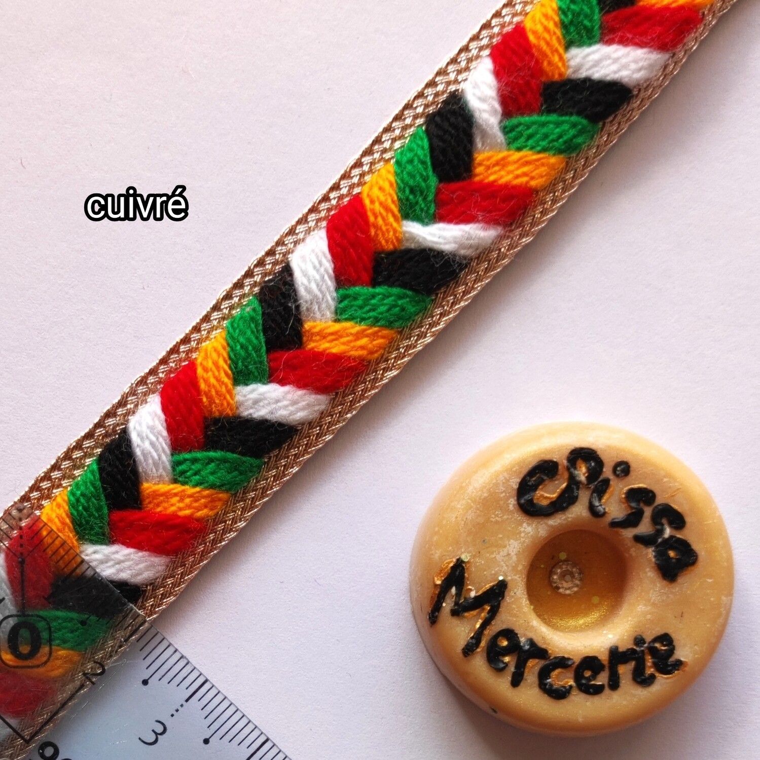 Galon kabyle tressé au mètre(choisissez vos couleurs)