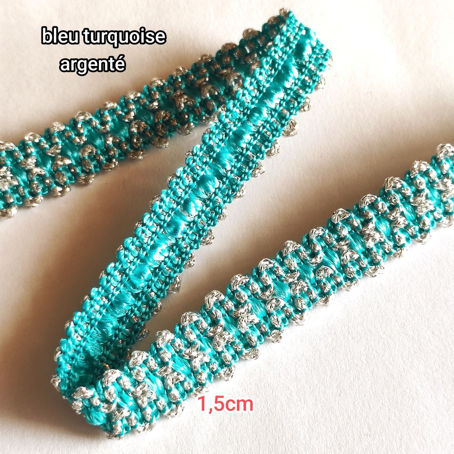 Galon avec argenté (choisissez vos couleurs)