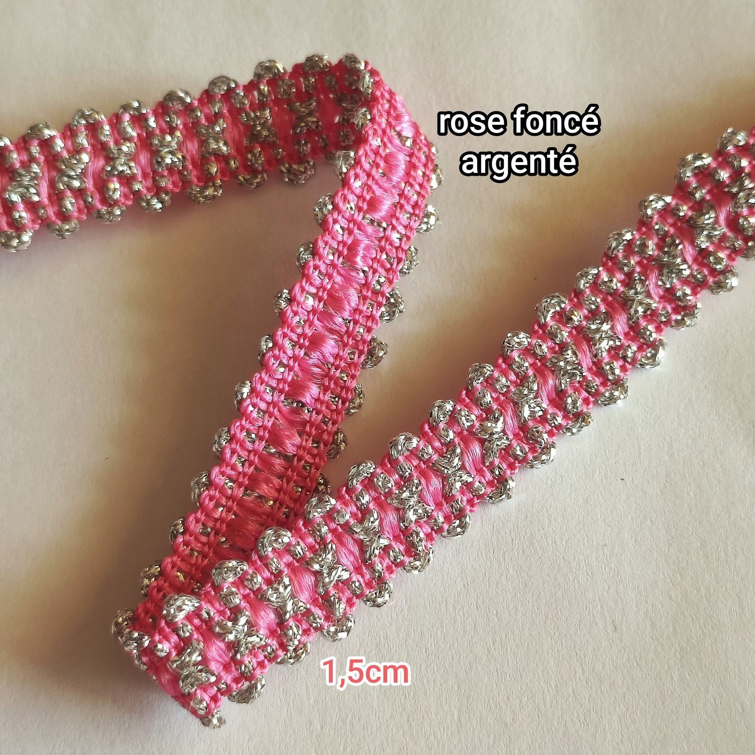 Galon avec argenté (choisissez vos couleurs)