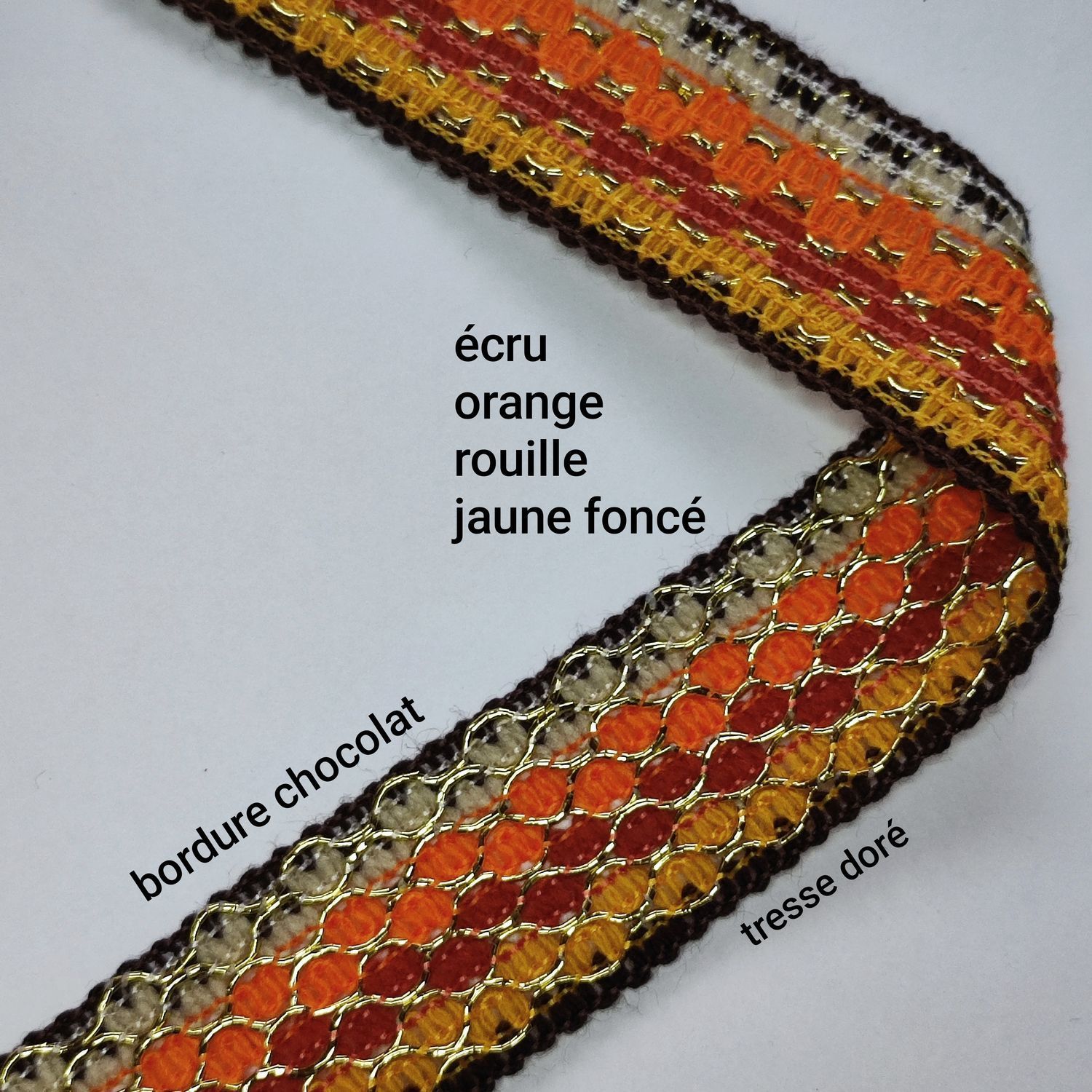 Galon kabyle doré (choisissez vos couleurs)