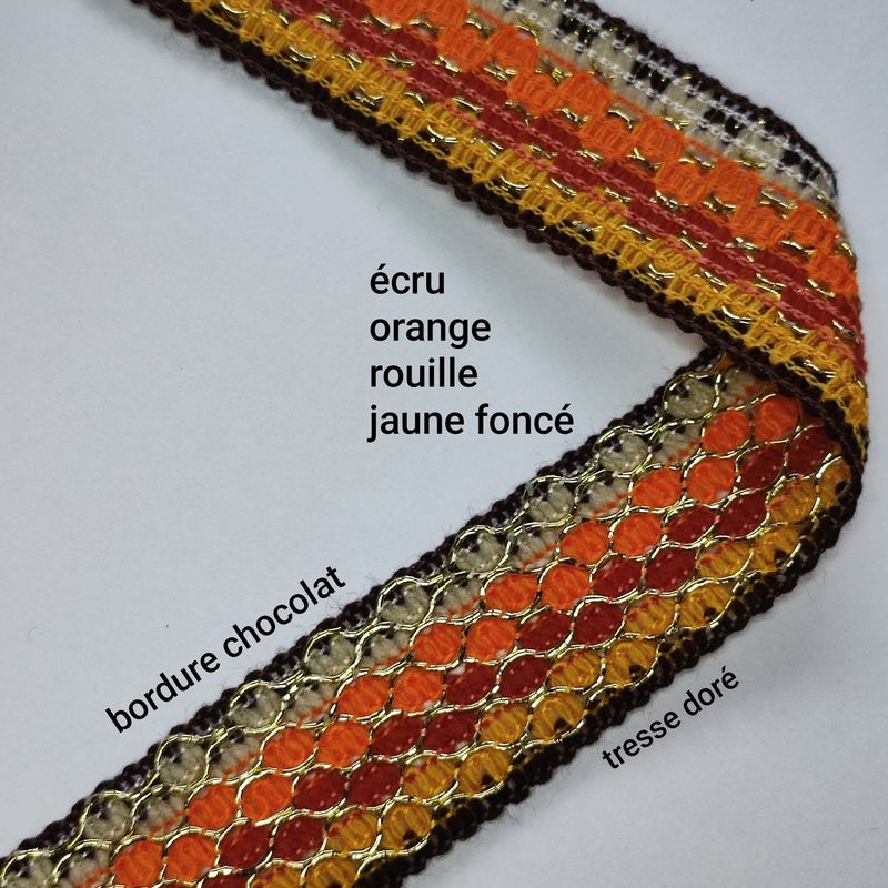 Galon kabyle doré (choisissez vos couleurs)