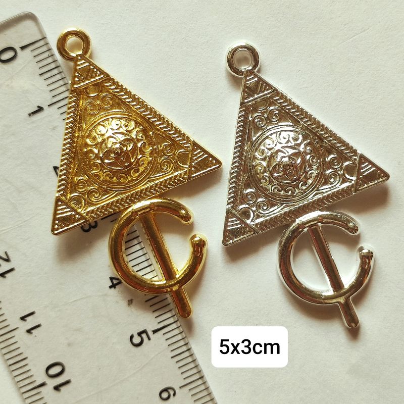 Grand pendentif kabyle 5x3 cm (choisissez vos couleurs)