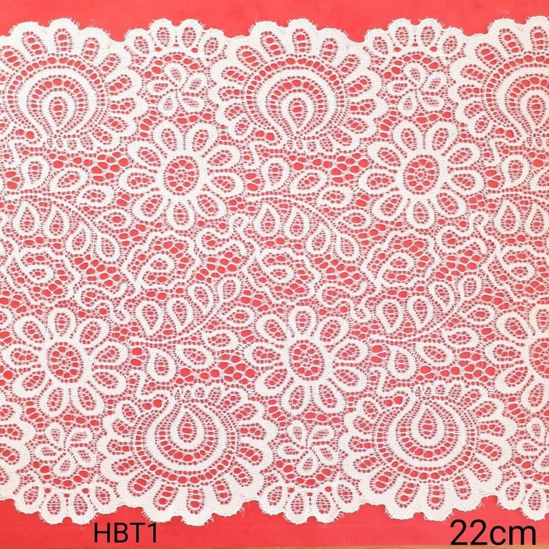 3 m dentelle 22 cm (choisissez vos couleurs)