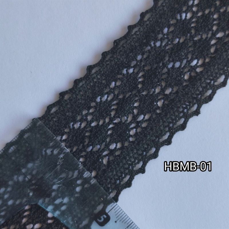 Coupon de 4,70m dentelle coton noir (choisissez vos modèles)
