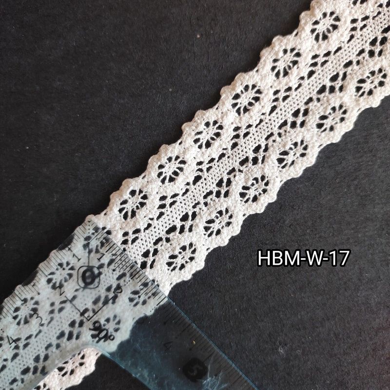 4,80 m dentelle coton blanche (choisissez vos modèles)