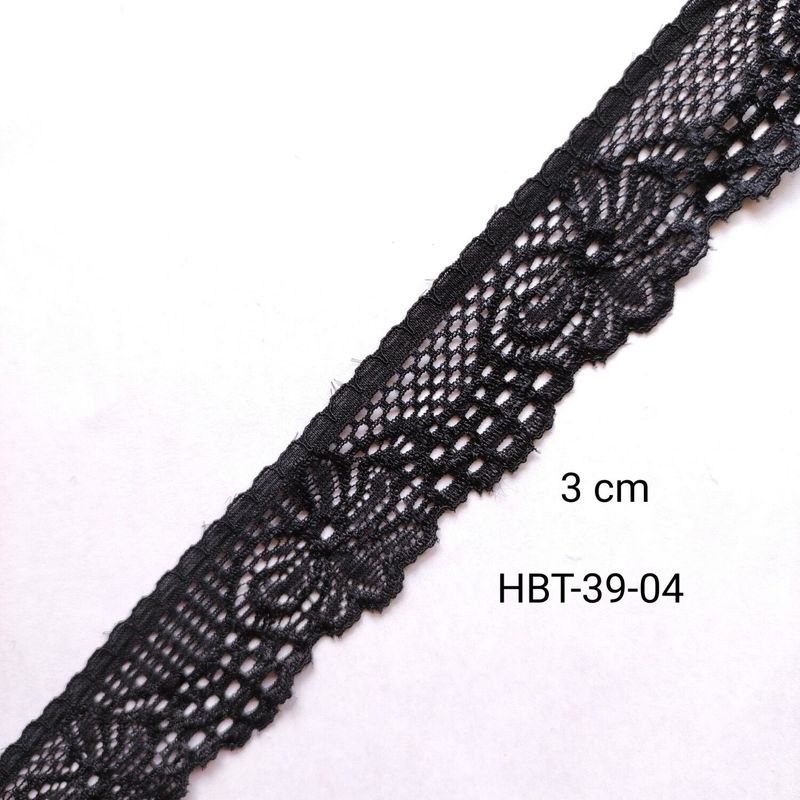 4,5 m dentelle noire élastique (choisissez vos modèles)