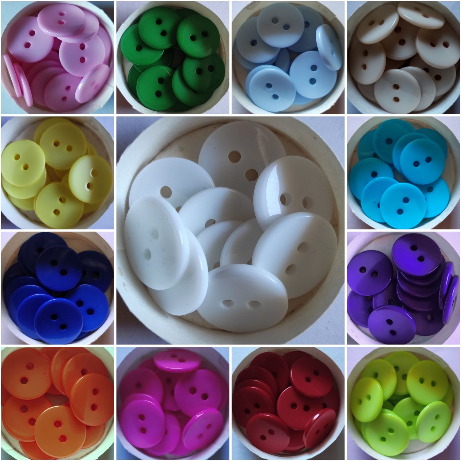 10 boutons en résine 1,5 cm  LOT 153 (choisissez vos couleurs)