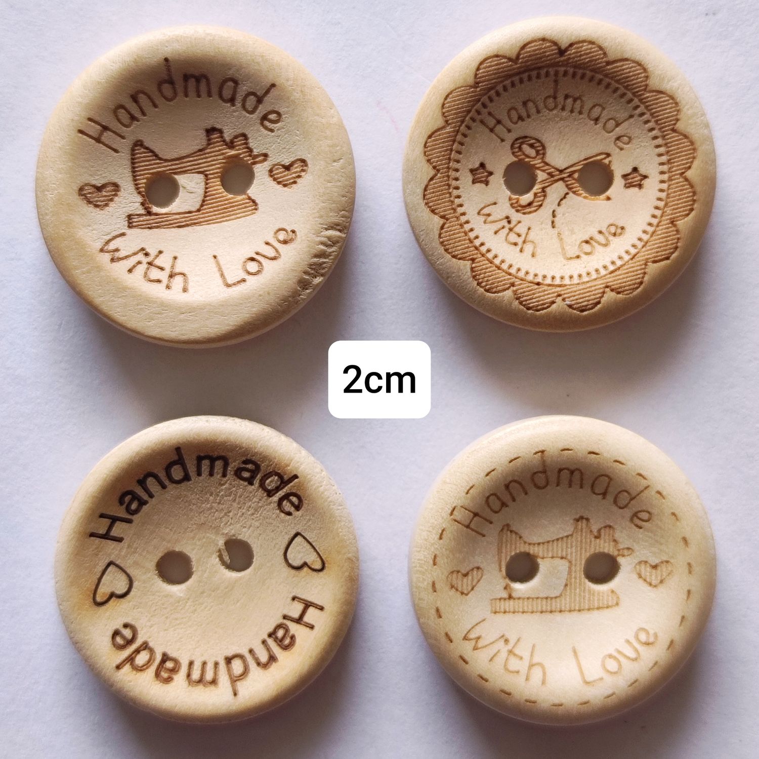 10 boutons en bois handmade (LOT 39 / LOT 205 / LOT 206 /LOT 207)