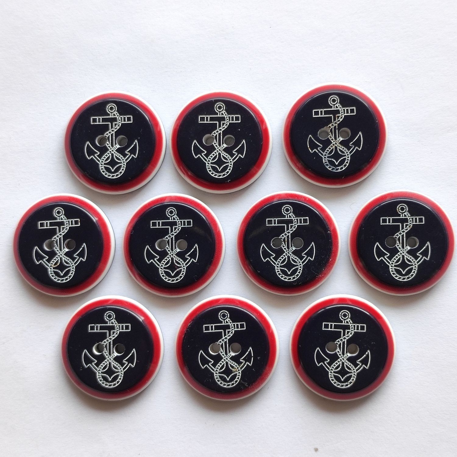 10 boutons en résine anse de bateau LOT 10