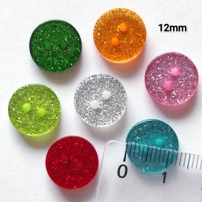 10  boutons 1,2 cm glitter LOT 127 (choisissez vos couleurs)