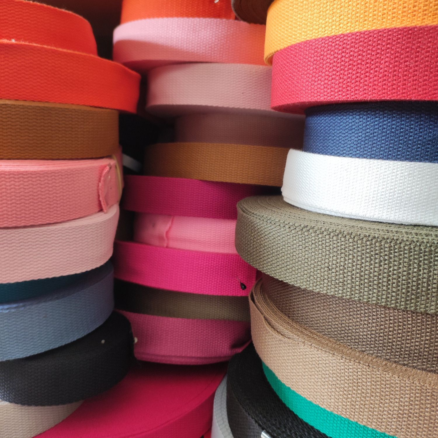 Lots 40 mètres de sangle coton 3,2cm / choisissez votre lot