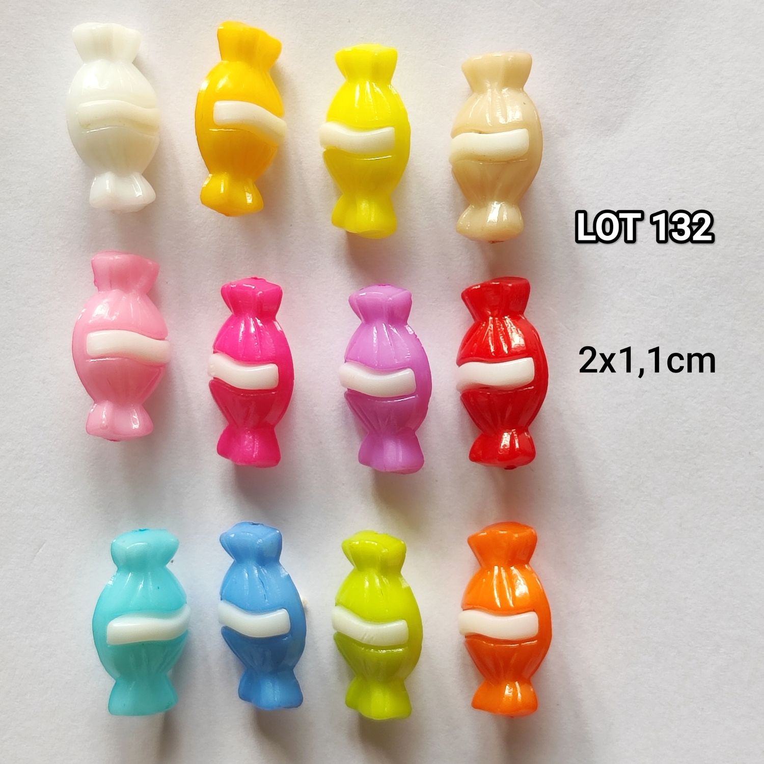 10 boutons bonbons LOT 132 (choisissez vos couleurs)