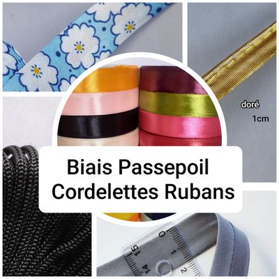 Biais Passepoil Cordelette Rubans