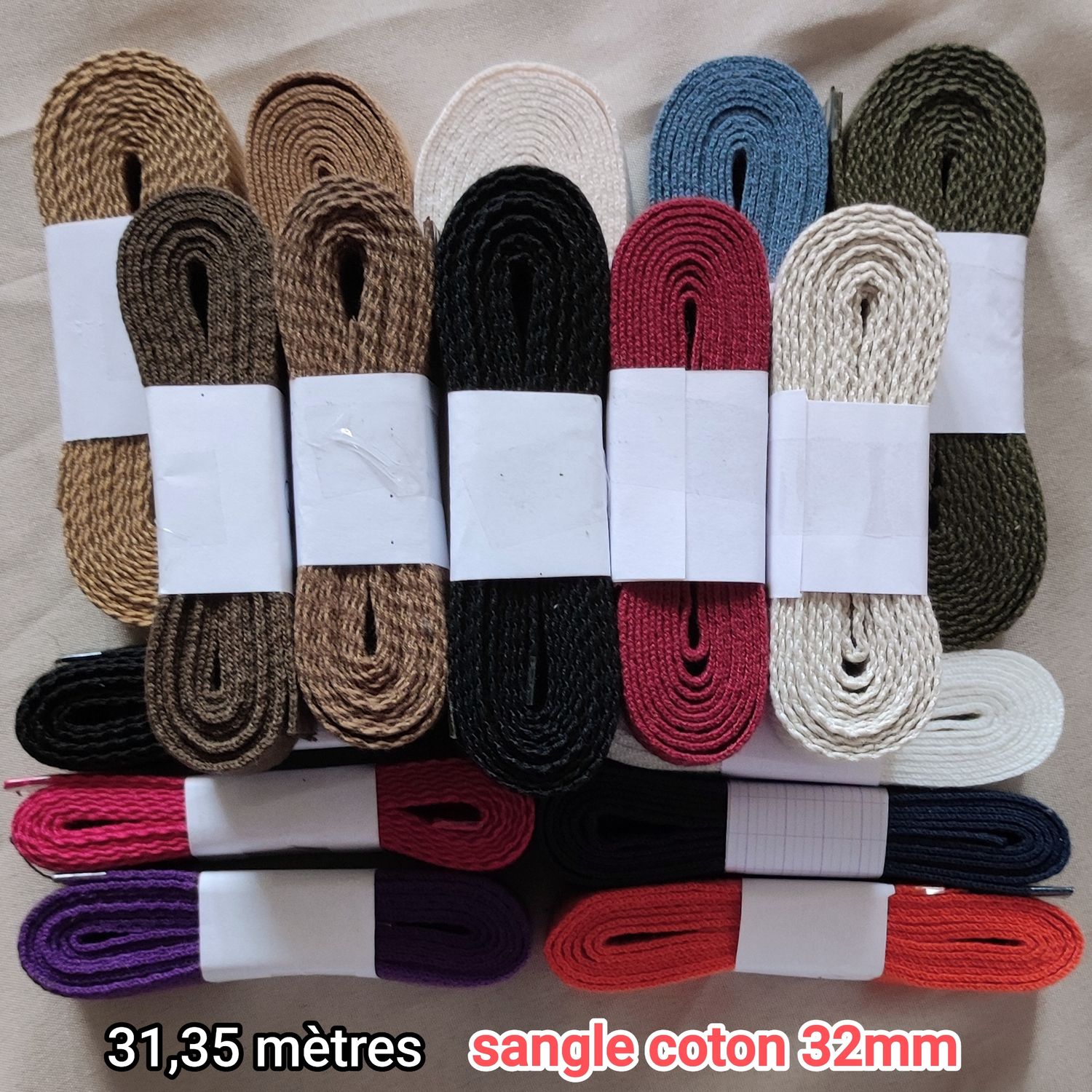 31,35 mètres sangle coton 32mm