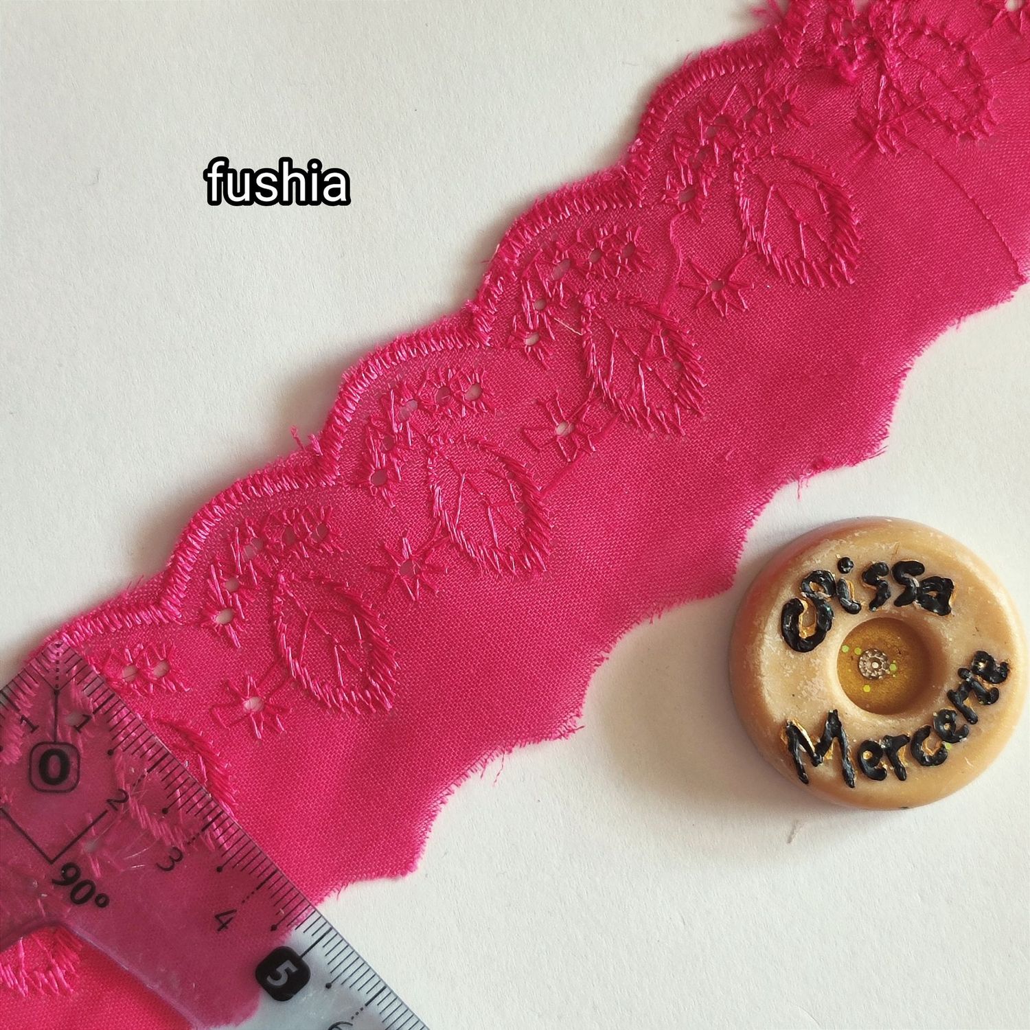 Dentelle brodée 4,5 cm/ choisissez vos couleurs