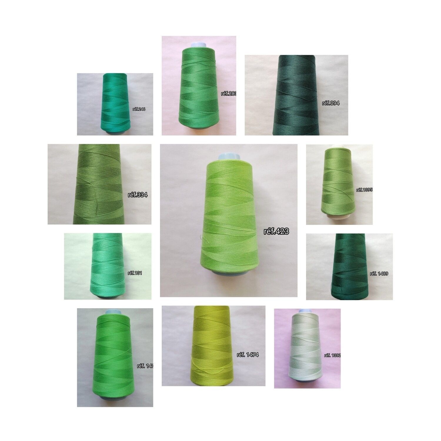 Cône de fil 100% polyester 3000 yards n°40/2 (choisissez vos couleurs) Cône de fil 100% polyester 3000 yards n°40/2 (choisissez vos couleurs)