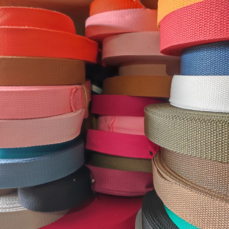 Rouleau 40m sangle coton 25mm / choisissez vos couleurs