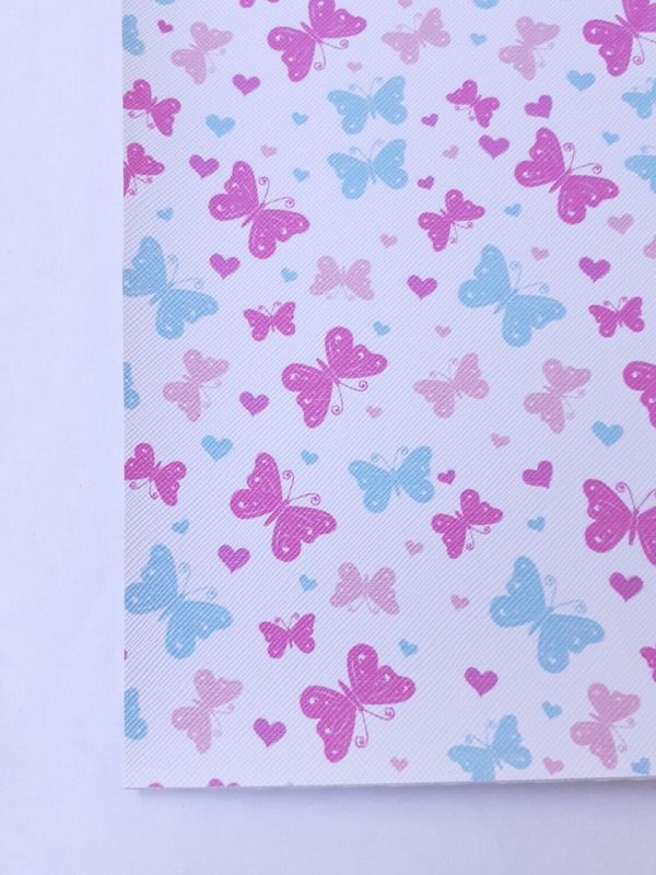 Feuille A4 simili cuir motif papillon (choisissez vos modèles)