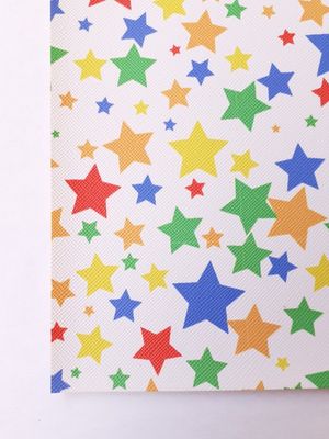 Panneau A4 simili cuir motif étoile (choisissez vos couleurs)