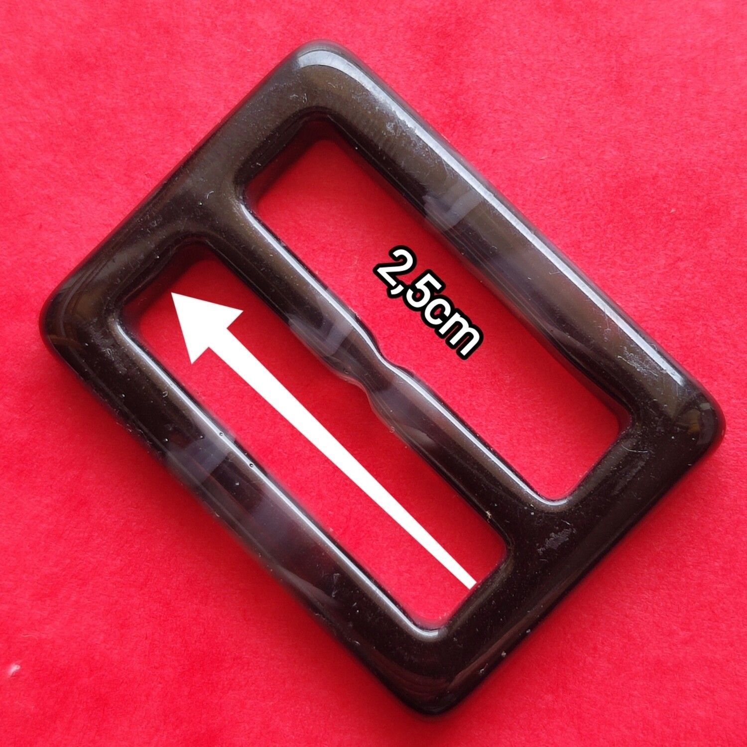 Boucle réglable en résine 25mm et 4 cm