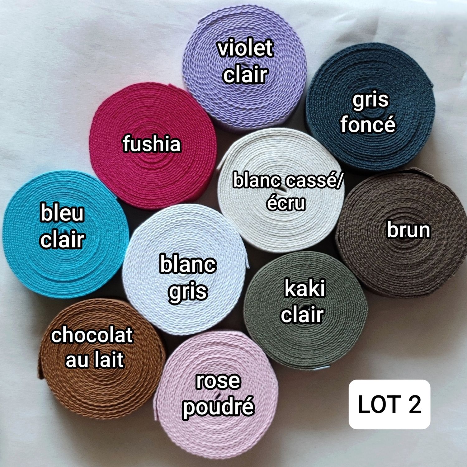 Lot de 40 mètres de sangle coton 3,2cm / choisissez votre lot Lot de 40 mètres de sangle coton 3,2cm / choisissez votre lot